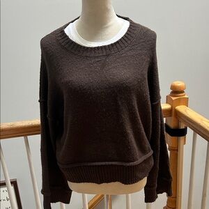 Women’s Dark Brown Crewneck Sweater